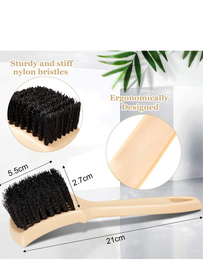 SYOSI 2 Pieces Car Carpet Upholstery Claaaaaaeaner Brush Car Wheel and Tires Brush Car Detailing Brushes Car Wash Accessories Scrub Brush for Car Interior, Home, Couch, Stain Remover - Image 2
