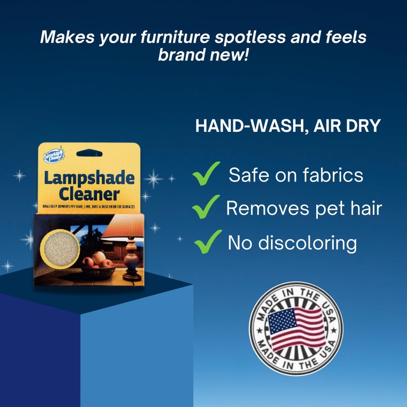 Goodscious Sparkle Plenty Lampshade Cleaner - Dry Magic Dust Sponge for Lamp Shade - Dry Dusting Sponge Scrub for Fabric & Window Blinds - Effortless Duster Upholstery Cleaner for Furniture & 101 Surfaces - Image 3