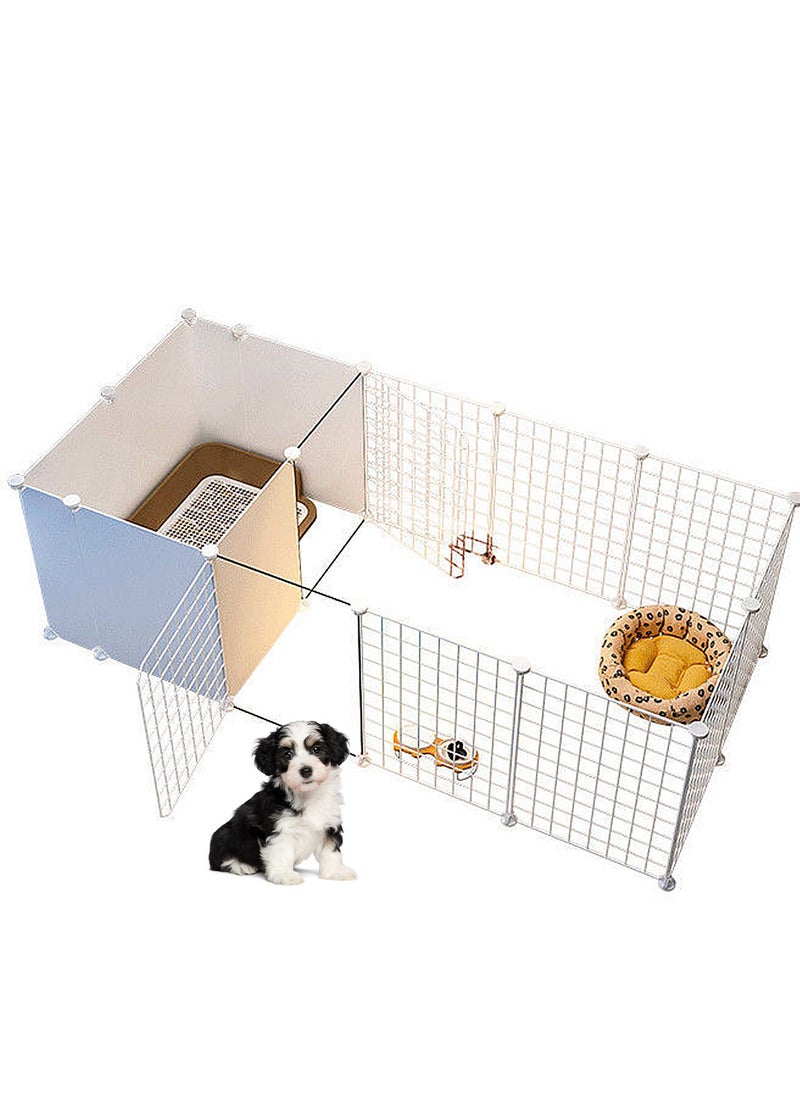 Kidle Pet Fence Dog Isolation Free Combination Indoor Small Dog Kennel with Toilet Area Household Fence Dog Cage  - Image 1