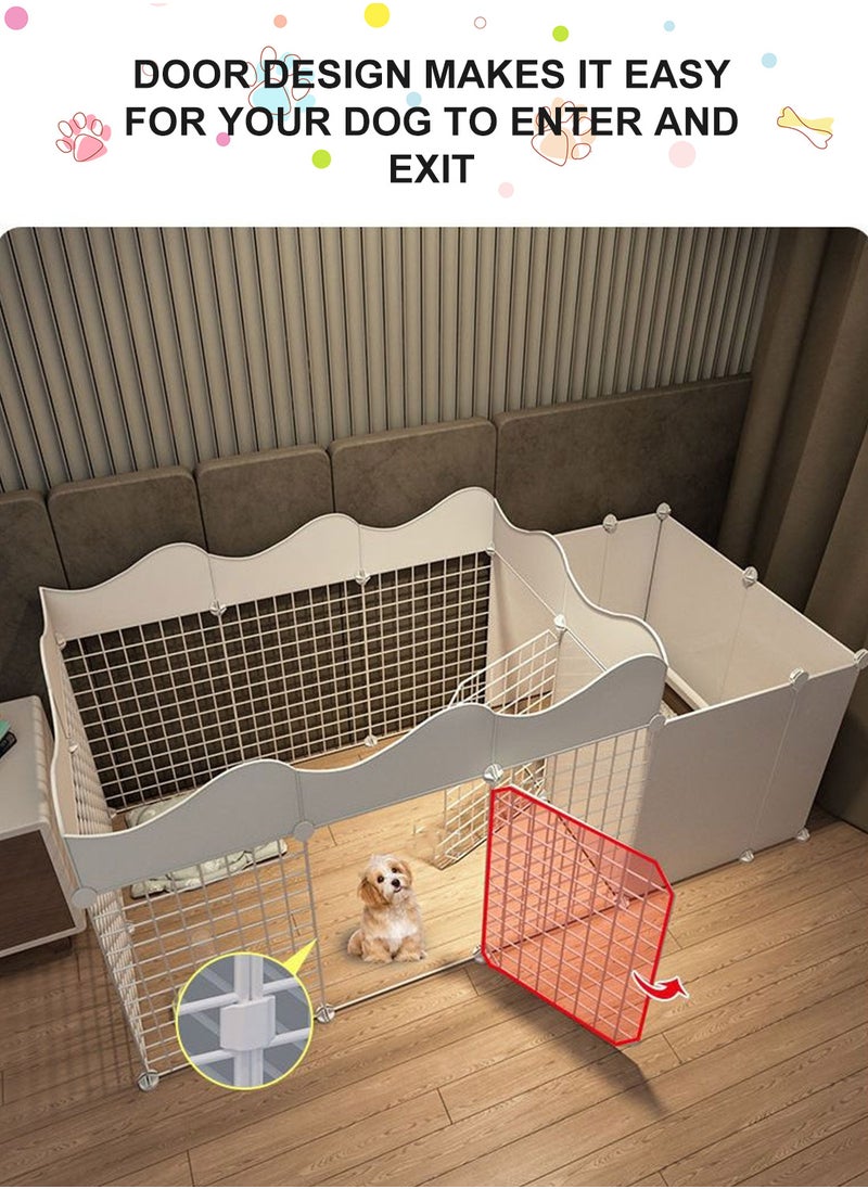 Kidle Pet Fence Dog Isolation Free Combination Indoor Small Dog Kennel with Toilet Area Household Fence Dog Cage  - Image 4