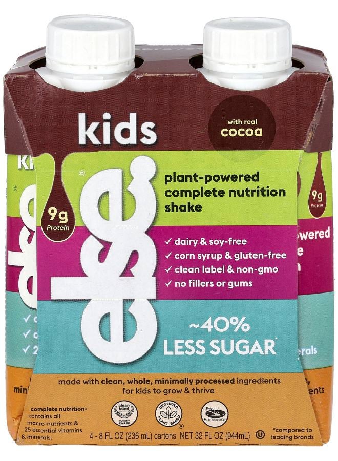 Else Kids Plant-Powered Complete Nutrition Shake Cocoa 4 Cartons 8 fl oz (236 ml) Each - Image 1