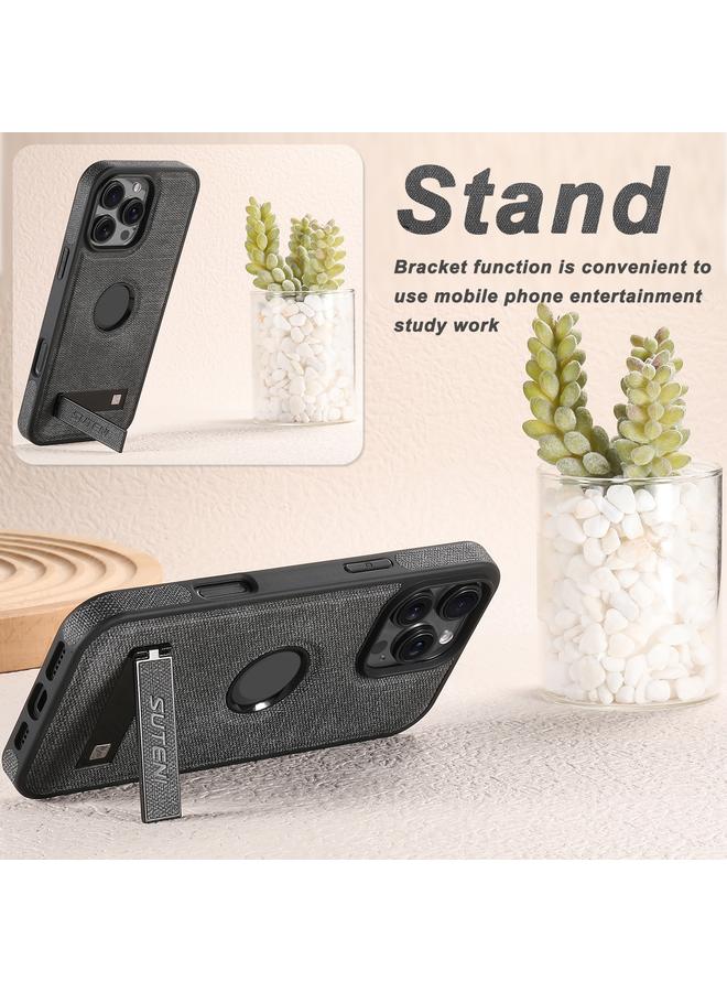 Suteni Case For iPhone 12 Pro G2 Holder Denim Leather Back MagSafe Phone Case - Image 4