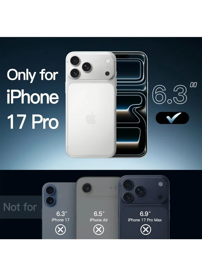 Mobcos iPhone 17 Pro Clear Case iPhone 17 Pro Clear Case with Transparent Slim Protective Cover, Lightweight, Protective Cover Magnetic Charging Compatible  | Best Price UAE