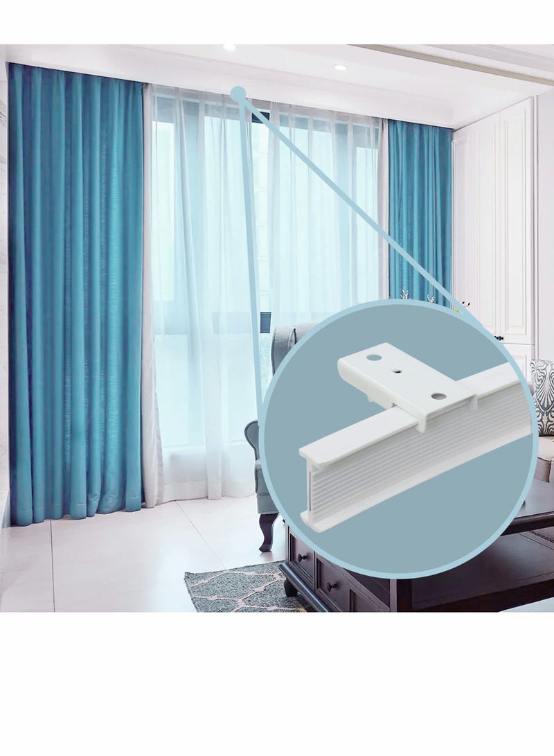 Ceiling Track Mounting Bracket, Curtain Track Bracket Slide Rail Accessories, DIY Mount for Straight or Curved Curtain Track, Side Mount or Ceiling Mount (38 Pcs)  - Image 5