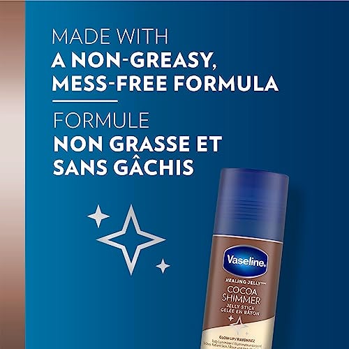 Vaseline Lotion Bundle, Cocoa Shimmer Jelly Stick Highlighter & Luminizer + All Over Body Balm Stick, Vaseline Cocoa Butter, Body Balm Skin Care Set, Petroleum Jelly for Dry Skin (4 Piece Set) - Image 4