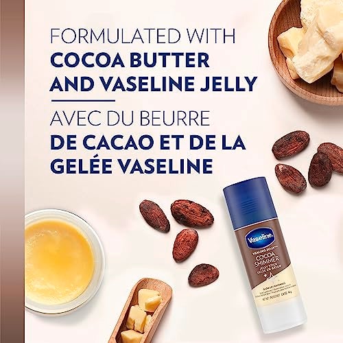 Vaseline Lotion Bundle, Cocoa Shimmer Jelly Stick Highlighter & Luminizer + All Over Body Balm Stick, Vaseline Cocoa Butter, Body Balm Skin Care Set, Petroleum Jelly for Dry Skin (4 Piece Set) - Image 5