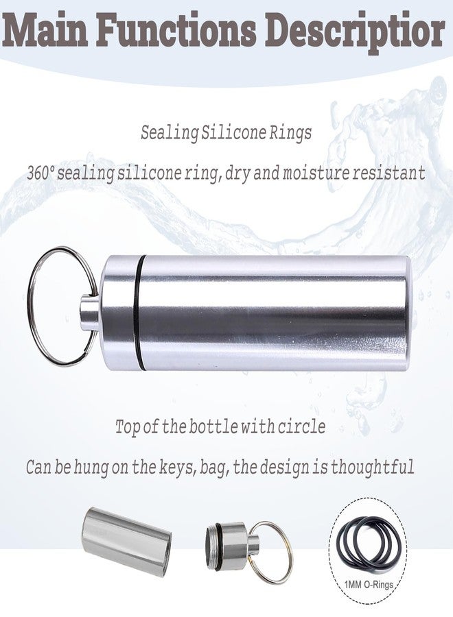 QIOOLEEO 4pcs 𝐏𝐢𝐥𝐥 𝐂𝐚𝐬𝐞, Travel Pill Case Small Portable Waterproof 𝗣𝗶𝗹𝗹 𝗕𝗼𝘅𝗲𝘀 with Keychain, Made from Durable Al and Ti, Ideal for Secure Medication Storage During Outdoor Travel Daily Use - Image 4