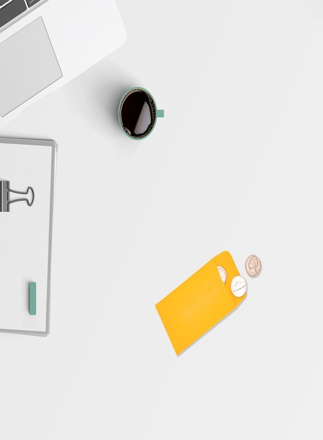 ESSENTIAL #1 120 Piece Coin Envelopes 2.25" x 3.5" with Gummed Flap, Small Parts Envelope for Home and Office Use (Yellow -120) - Image 4