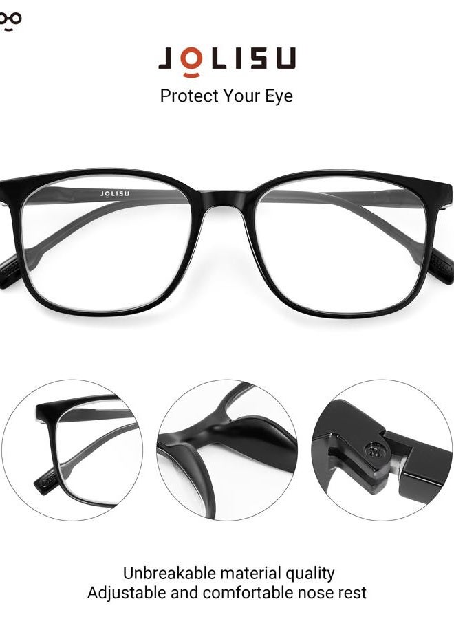 JOLISU 5-Pack of Reading Glasses - Classic Style, Spring Hinges, Sturdy and Durable, Blue Light Protection +1.75 - Image 3