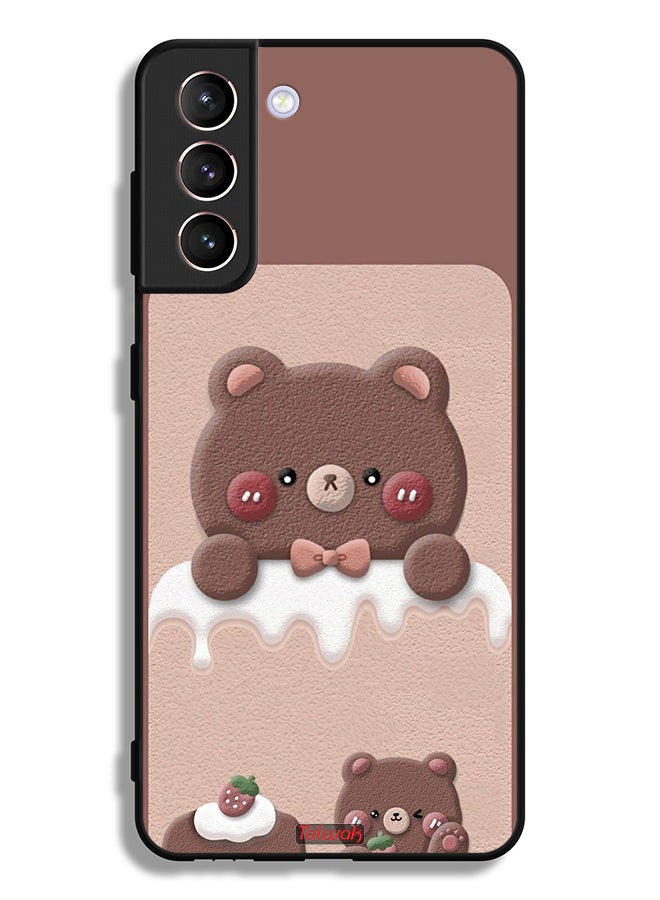 Tolwak Samsung Galaxy S21 Plus 5G Protective Case Cover Bear Strawberry - Image 3