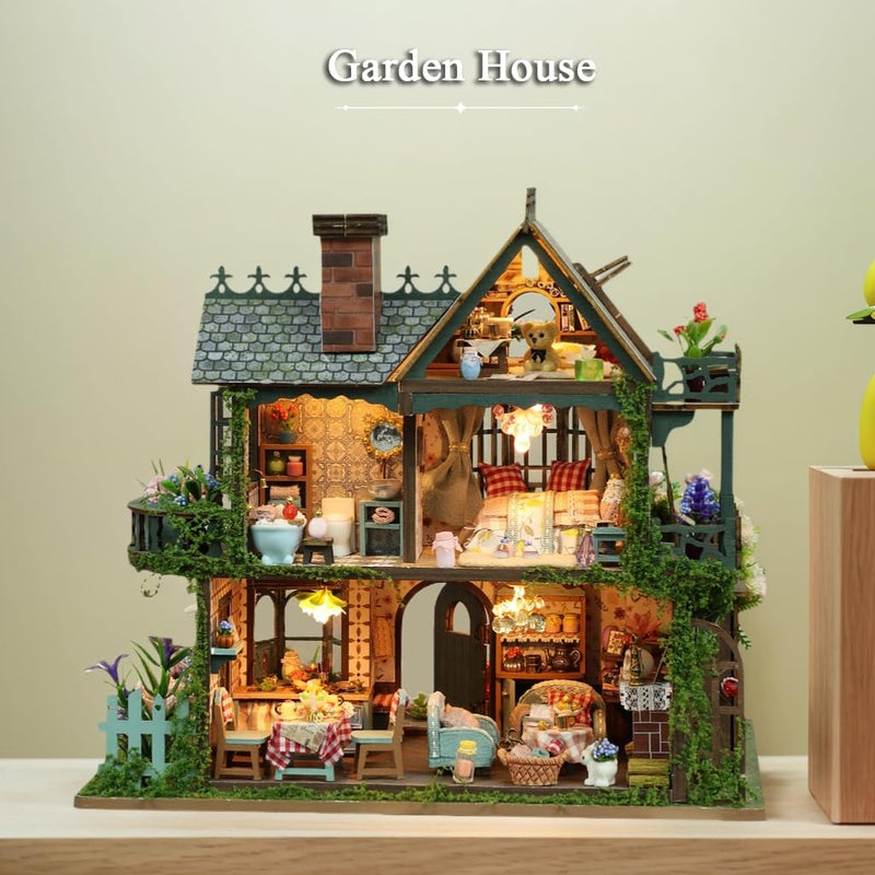 RHZN Miniature House Kit, Dollhouse Kit, Miniature Kit, DIY Mini House Building Kit for Adult, Botanical House - Image 5