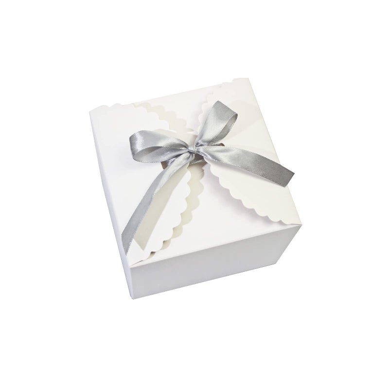 WEWILUCK Small White Gift Box, 10 PCS Pretty Favor Gift Boxes with Lids Bulk for Wedding, Bridesmaid Proposal, Birthday, Party, Holiday, Galentine's Day Presents, 4.75â€ x 4.75â€ x 3.53â€ - Image 1