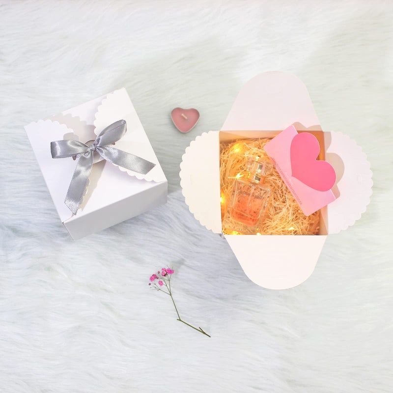WEWILUCK Small White Gift Box, 10 PCS Pretty Favor Gift Boxes with Lids Bulk for Wedding, Bridesmaid Proposal, Birthday, Party, Holiday, Galentine's Day Presents, 4.75â€ x 4.75â€ x 3.53â€ - Image 4