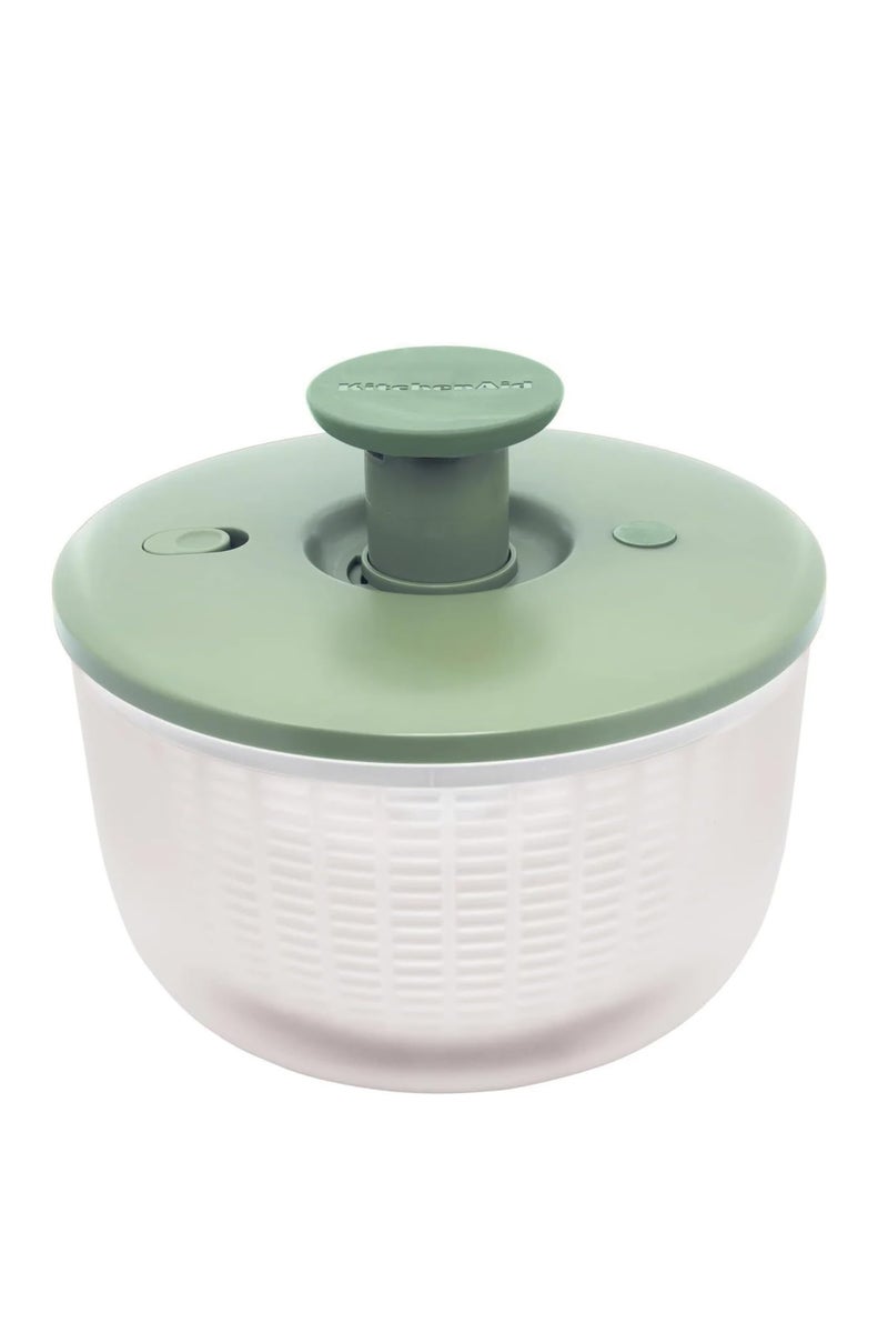 KitchenAid Salad Spinner With Removable Colander And One Handed Pump Mechanism, Serving Bowl Capacity 6.96L | Basket Capacity 5.78L  | Green | Vegetable Dryer - Image 4