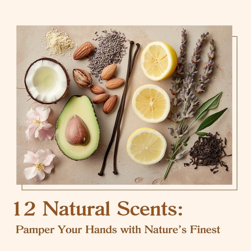 BODY & EARTH # LOVE 48Pcs Hand Cream Mothers Day Gift Set, Travel-Size Moisturizer for Dry Hands, Natural Scent Hand Lotion Set for Easter Baskets, Stocking Stuffers & Self-Care - Image 5