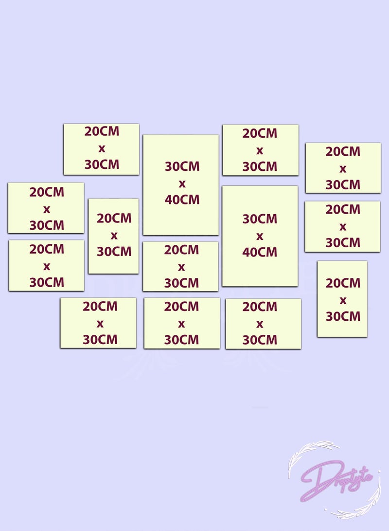 Droplyte 14 Piece Movies, Music, Guitar and Woman Painting Decorative Wall Art Wall Decor Card Board MDF Home Decor  For Drawing Room, Living Room, Bedroom, Kitchen or Office  120CM x 80CM - Image 3