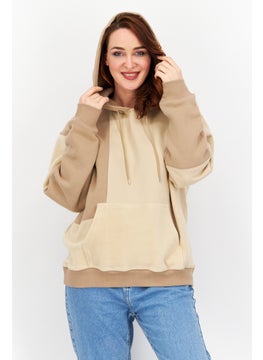 ESPRIT Women Hooded Plain Sweatshirt, Brown  - Image 1