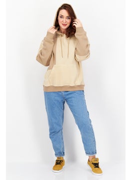 ESPRIT Women Hooded Plain Sweatshirt, Brown  - Image 4