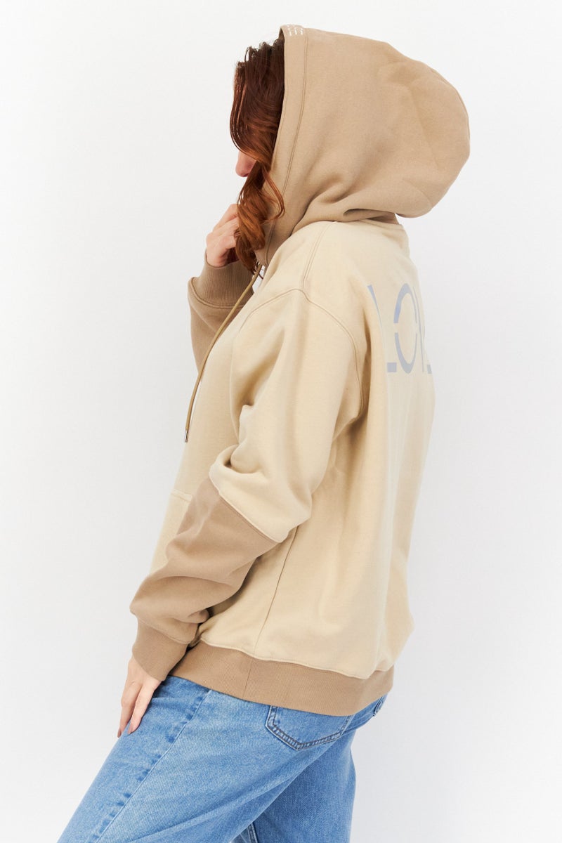 ESPRIT Women Hooded Plain Sweatshirt, Brown - Image 3