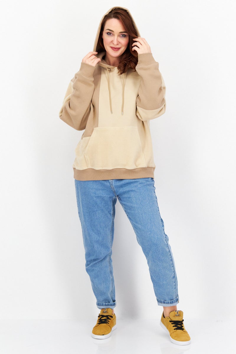 ESPRIT Women Hooded Plain Sweatshirt, Brown - Image 4