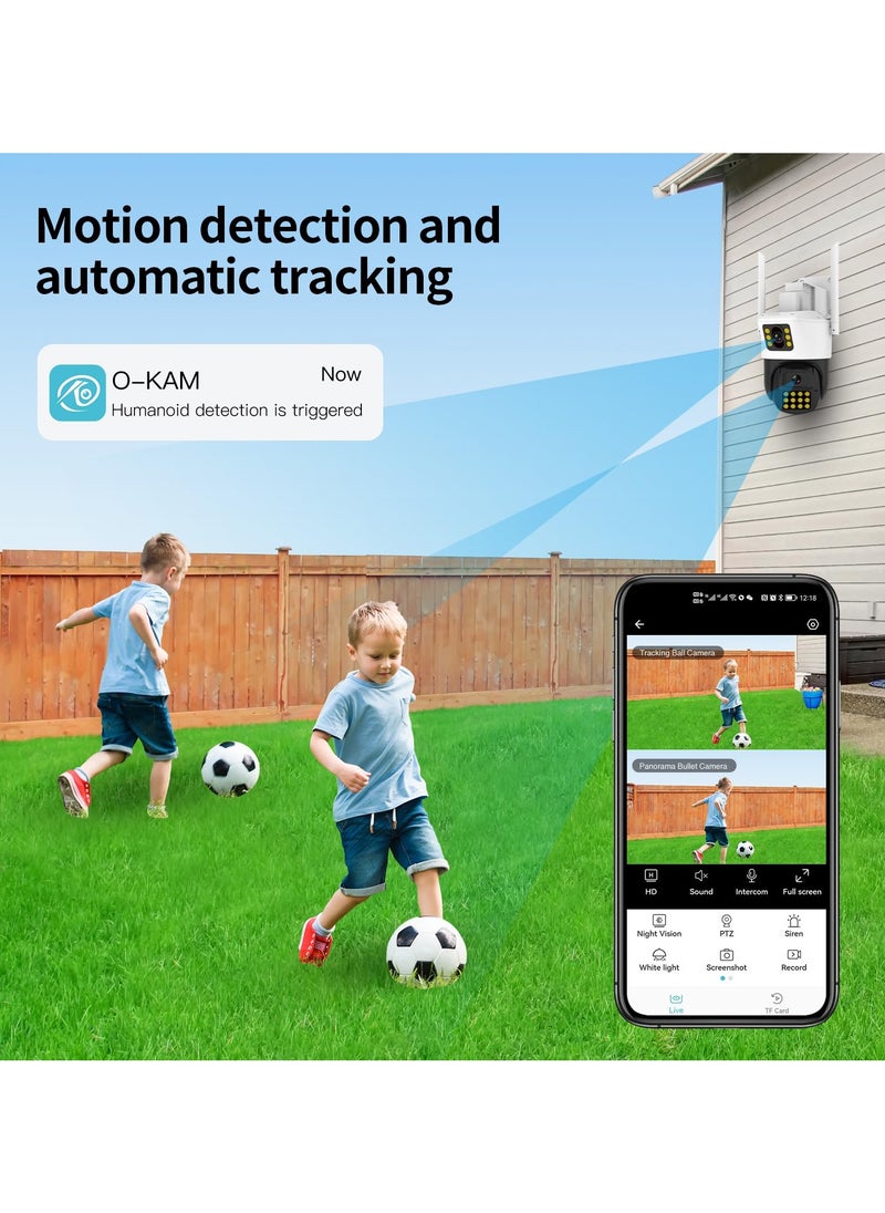 SYOSI - Camera Outdoor Security Camera Dual Lens Camera1080P Outdoor Security Camera WiFi Outdoor Camera Motion Detection Auto Tracking Two Way Talk 360 WiFi Camera Wireless Security Camera Outdoor - Image 1