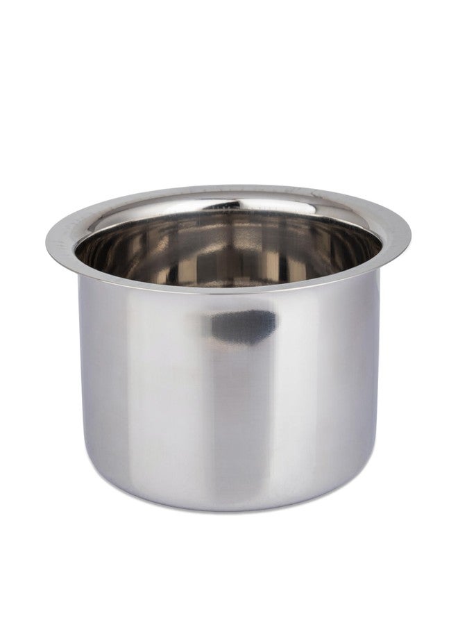 Keval Stainless Steel Size -13,18G Flat Bottom Tope, 2550 ml, Silver, Induction Friendly,Durable Quality Cookware Ideal for Boiling, Steaming, and Cooking, 13 (Capacity 2550 ml) - Image 1