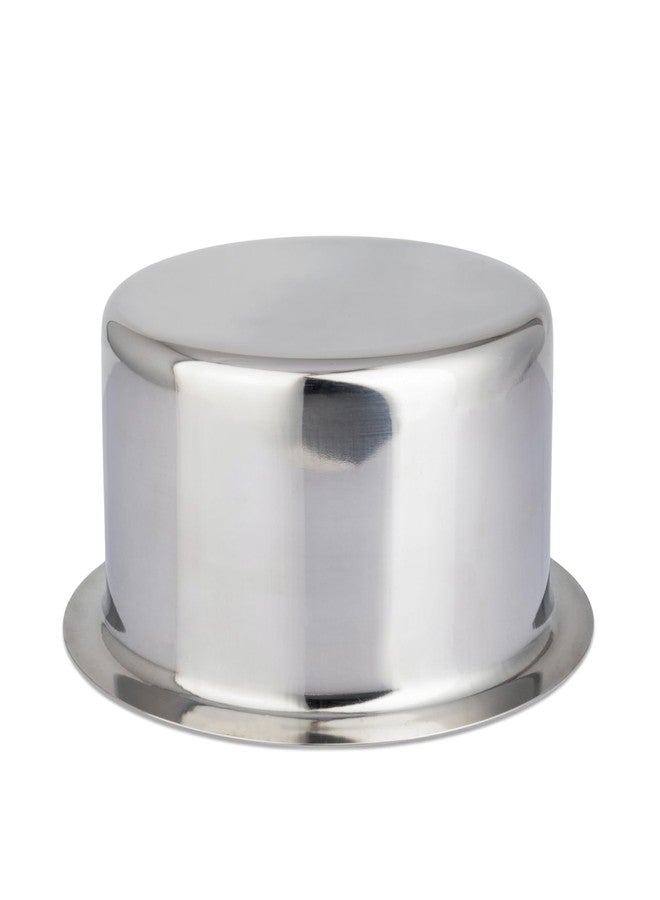 Keval Stainless Steel Size -13,18G Flat Bottom Tope, 2550 ml, Silver, Induction Friendly,Durable Quality Cookware Ideal for Boiling, Steaming, and Cooking, 13 (Capacity 2550 ml) - Image 2