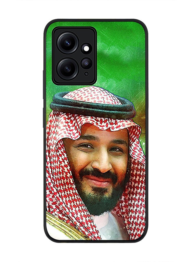 Stylizedd Rugged Black edge case for Redmi Note 12 4G Slim fit Soft Case Flexible Rubber Edges Anti Drop TPU Gel Thin Cover - HH Mohammed Bin Salman - Image 1