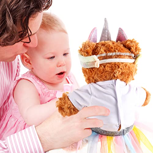 ZJoey Set of 2 Summer Teddy Bear Clothes Cap & Gow Outfit Fits Make Your Own Most 14" - 18" Bear Plush Stuffed Animal Outfit Pet Dog Doll Cap and Gown Build a Bear Clothe(Unicorn Style, Fit 14"-18") - Image 3