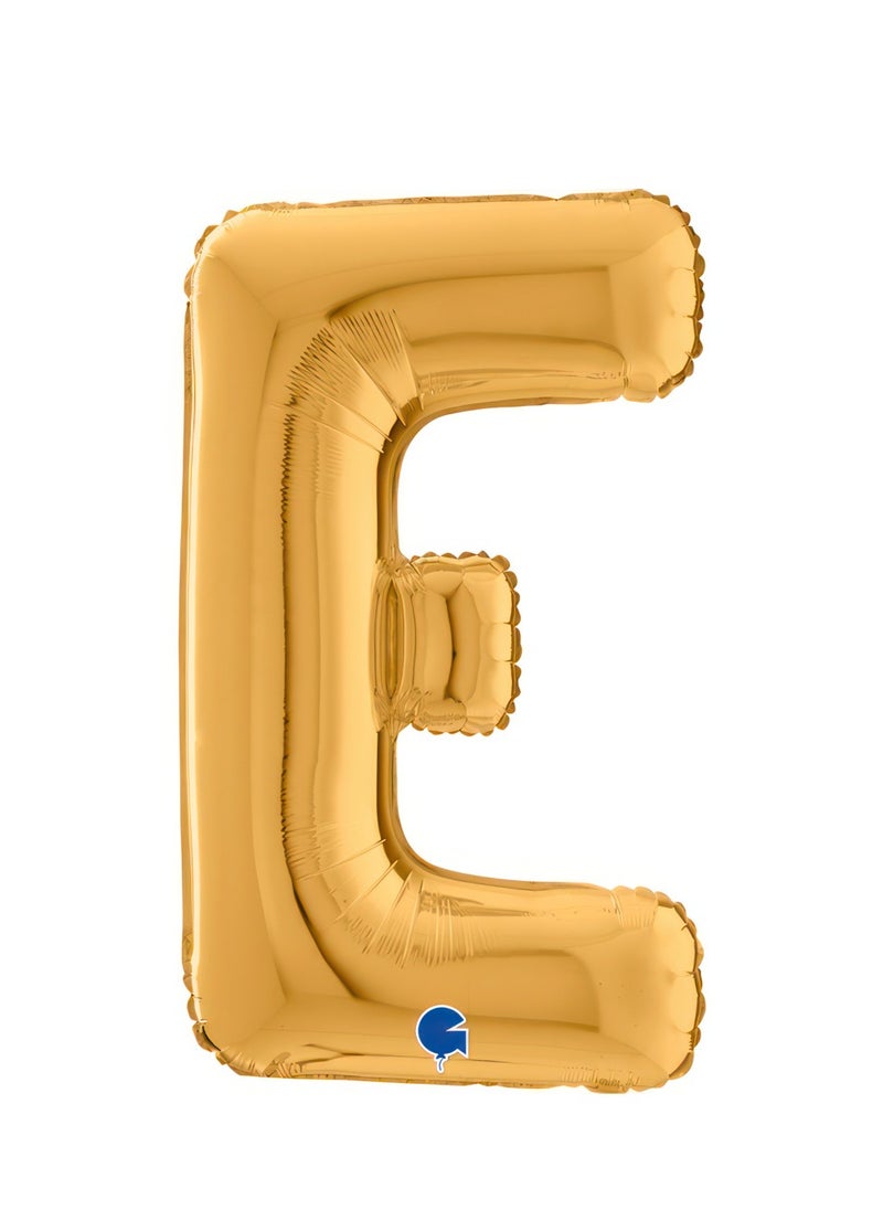 GRABO 26" Foil Balloon Letter E Gold  - Image 1