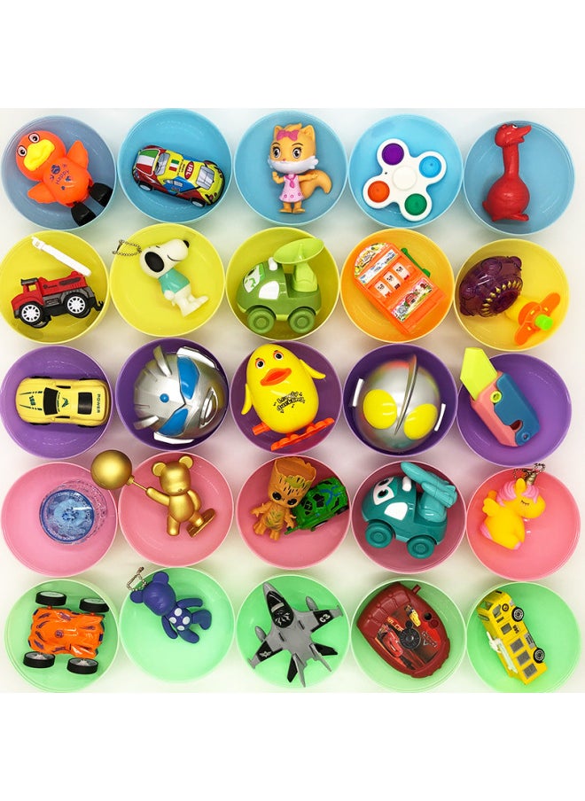 Generic - Large 100mm Twisted Egg Ball Blind Box Children's Twisted Egg Machine Transparent Funny Egg Ultraman Twisted Egg Toy Hand-made-Color:100mm Full Color Shell; Ordinary (plastic Seal) - Image 1