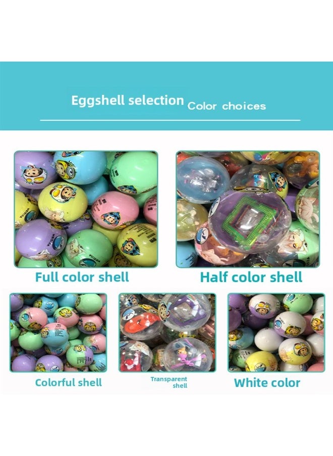 Generic - Large 100mm Twisted Egg Ball Blind Box Children's Twisted Egg Machine Transparent Funny Egg Ultraman Twisted Egg Toy Hand-made-Color:100mm Full Color Shell; Ordinary (plastic Seal) - Image 1