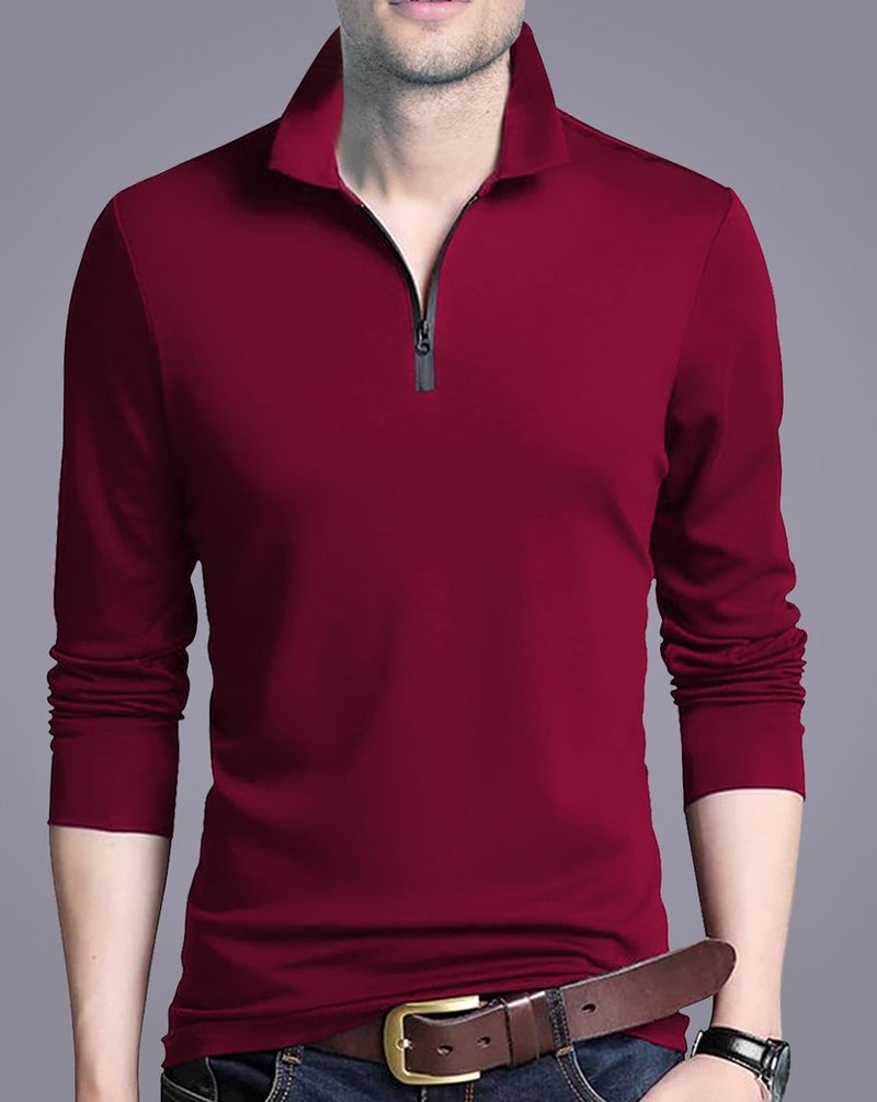 Noble Monk Men's Regular Fit Polo T Shirt |Full Sleeves |Collar Tshirts | Casual T-Shirt for Men - Image 4