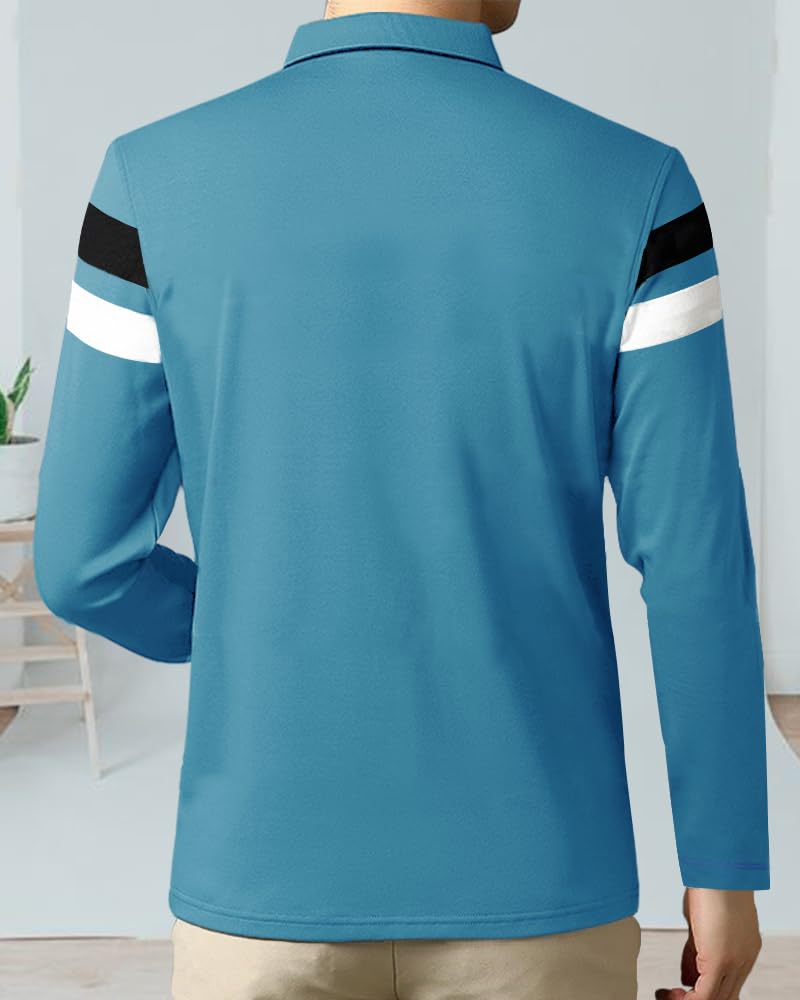 Noble Monk Men's Regular Fit Polo T Shirt |Full Sleeves |Collar Tshirts | Casual T-Shirt for Men - Image 3