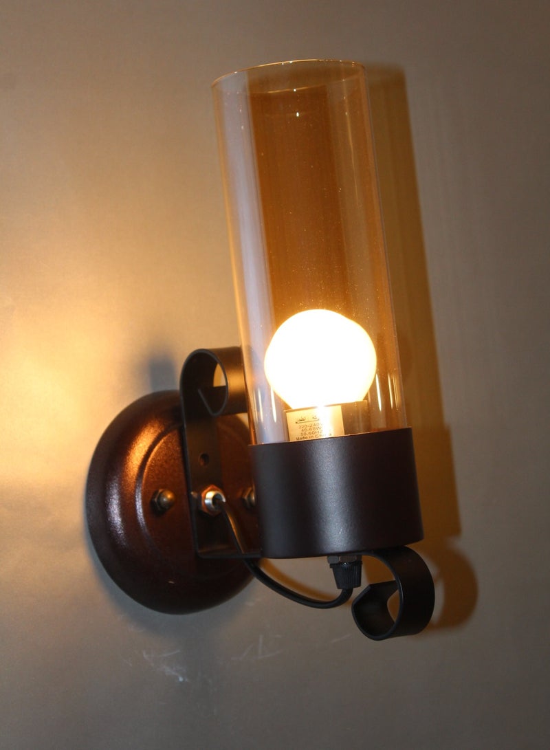 Wall Lamp made from iron Single Lamp-Dark Brown Color  - Image 1