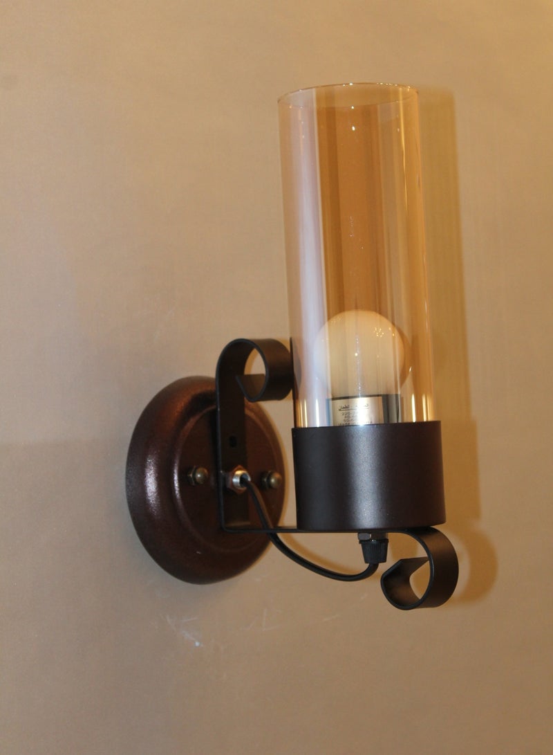 Wall Lamp made from iron Single Lamp-Dark Brown Color  - Image 2