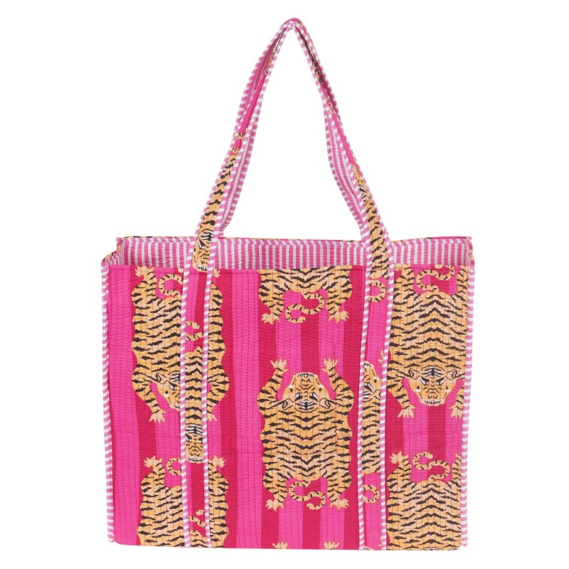 Marubhumi Womenâ€™s Lightweight Cotton Tote Bag â€“ Travel, Shopping, Grocery & Beach Shoulder Purse, Design-19 - Image 1