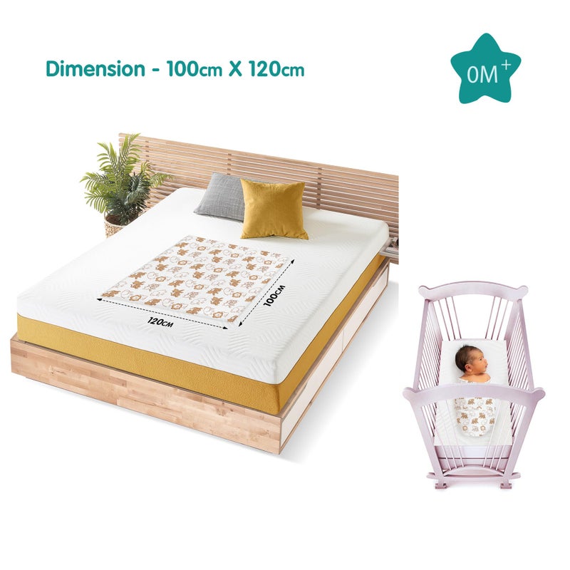 1ST STEP 100% Cotton Muslin Baby Swaddle Set, Pack of 3, Size-120cm x 100cm (47"x39"), (Brown) - Image 3