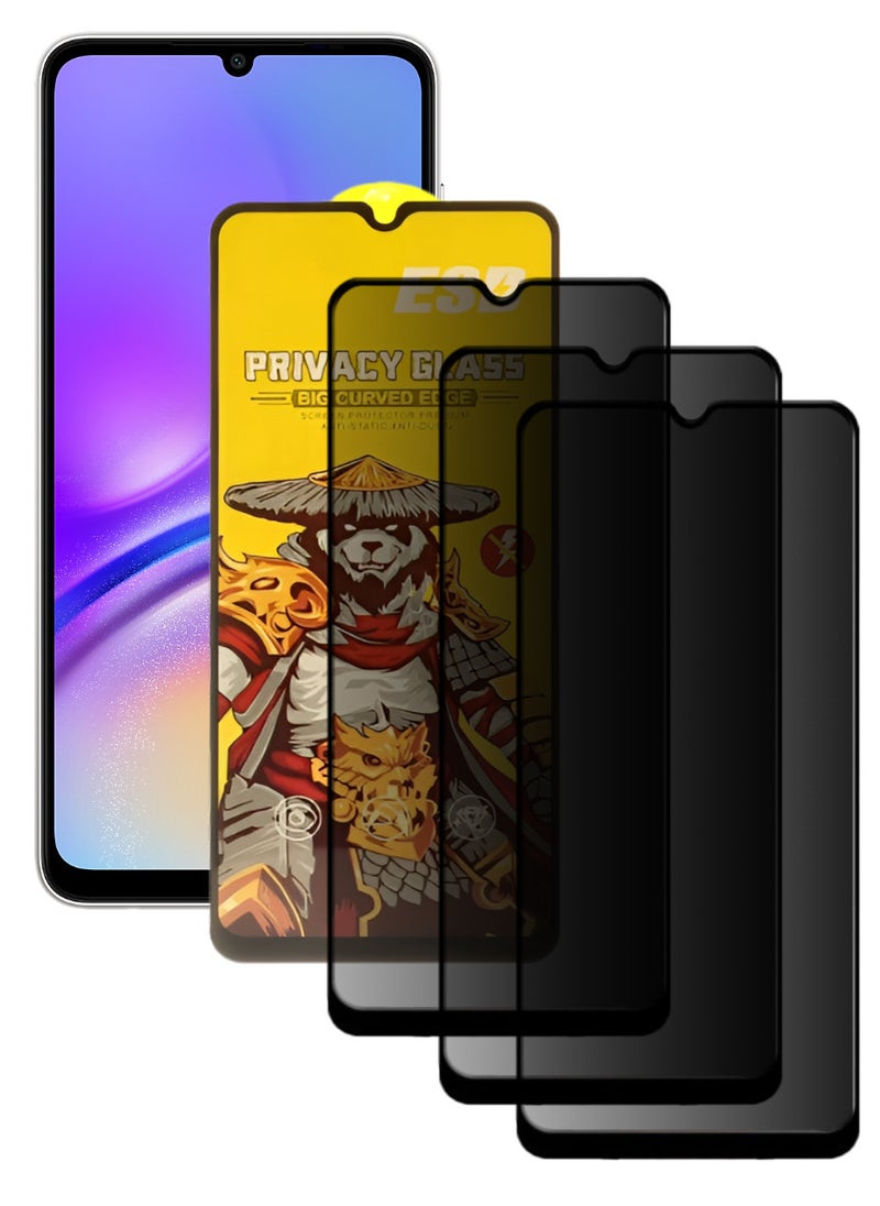 ESD 3 Pieces Tempered Dustproof Privacy Glass Screen Protector Compatible For Samsung Galaxy A05 - Image 1