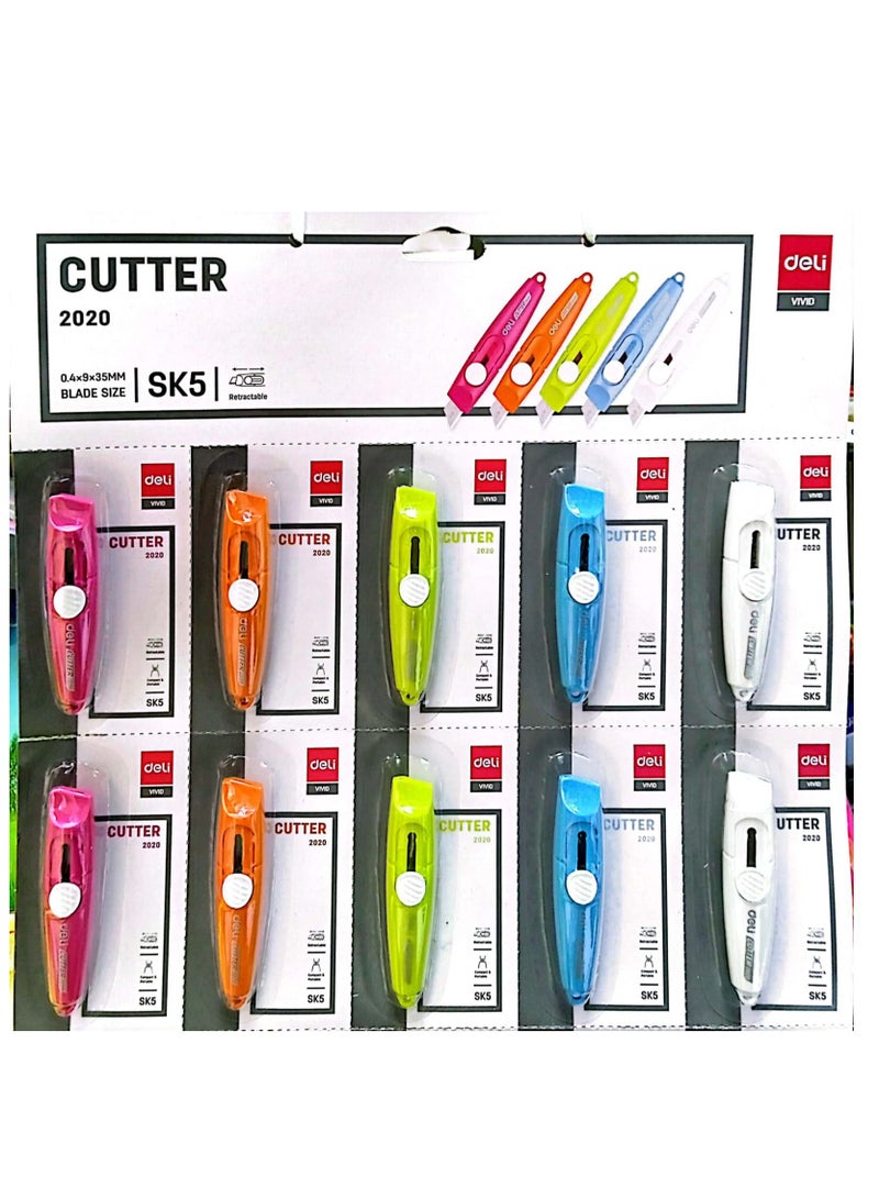 Deli سكين جيب صغير متعدد الاستخدامات مكون من 10 قطع - Image 1