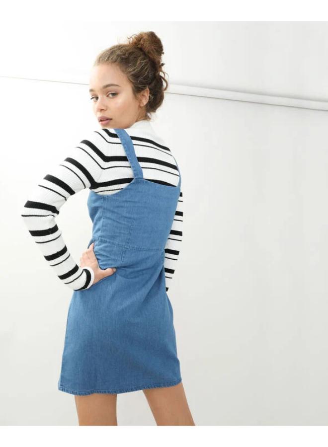 بيمكي فستان دنيم بأزرار أمامية - Image 2