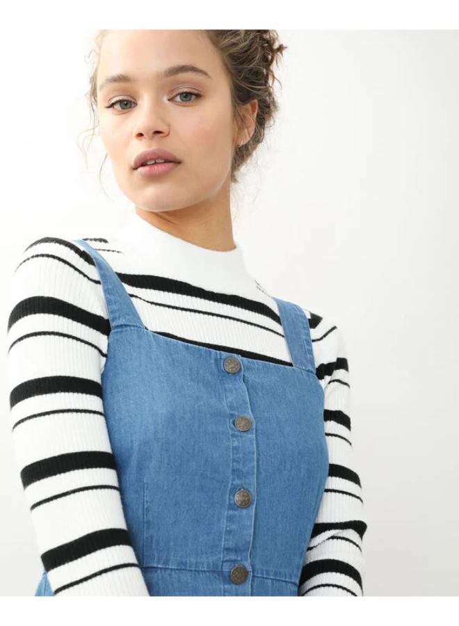 بيمكي فستان دنيم بأزرار أمامية - Image 4