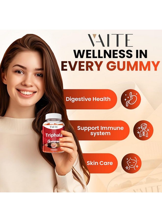 VAITE Organic Triphala Supplement with Amla, Haritaki & Bibhitaki - Amalaki Herbal Blend, Natural Ayurvedic Supplements & Gut Health & Immune Support, Colon Cleanse & Digestive System Supports - 60 Gummies - Image 2