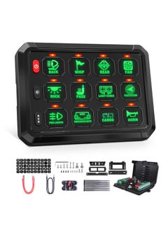 Generic 12-key touch switch panel suitable for RV Jeep yacht modification RGB adjustable color twelve-key modification 