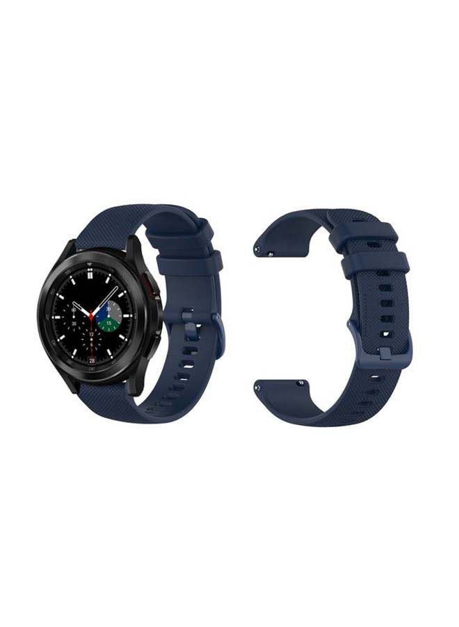 بيرفيي سوار بديل ماتريكس من السيليكون لساعة سامسونج جالاكسي 4 مقاس 42/46 مم أزرق - Image 2