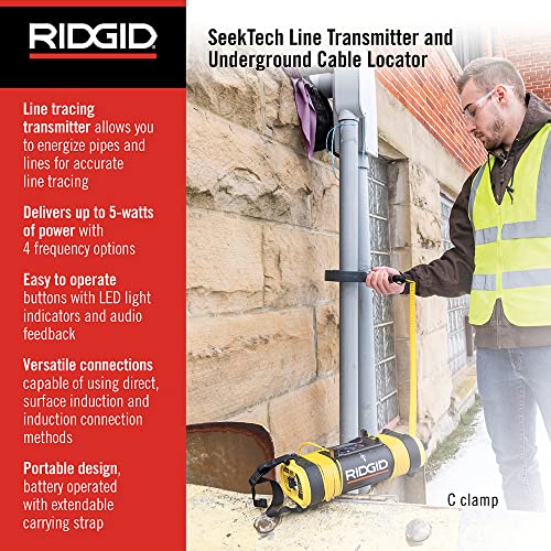 RIDGID 21898 SeekTech ST-305 Line Transmitter, Line Tracer and Underground Line Locator,Yellow,Small - Image 2