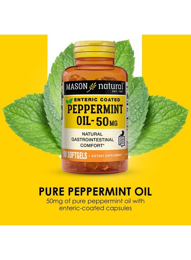 Mason Natural Peppermint Oil 50 mg Enteric Coated - Natural Gastrointestinal Comfort, Supports a Healthy Gut, Bowel Soothing Dietary Supplement, 90 Softgels. - Image 4