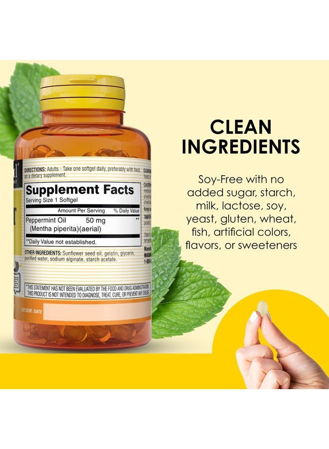 Mason Natural Peppermint Oil 50 mg Enteric Coated - Natural Gastrointestinal Comfort, Supports a Healthy Gut, Bowel Soothing Dietary Supplement, 90 Softgels. - Image 5