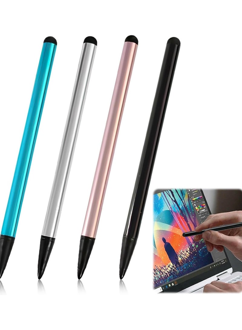 Stylus Pens for Touch Screens 4 Pack, Dual-end High Sensitivity Capacitive Stylus for iPad, iPhone, Android Smartphone and Tablets All Universal Touchscreen Devices - Image 1