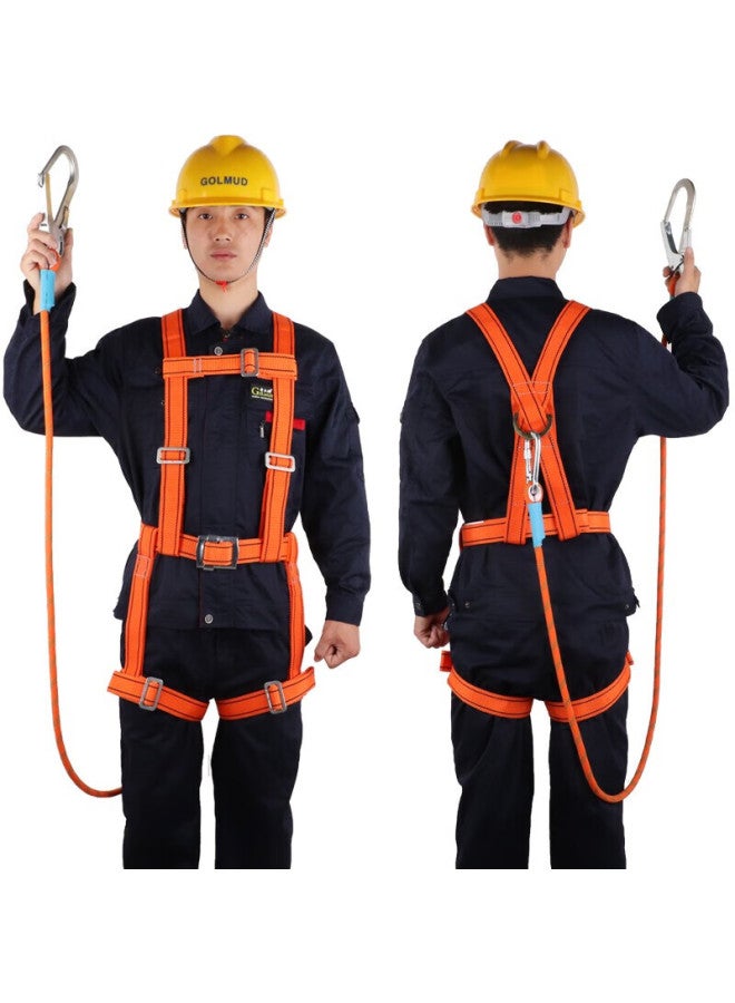 Golmud Gorm Five-point Safety Harness Full Body Fall Protection Rope Gm859 Double Large Hooks 1.8m - Image 2